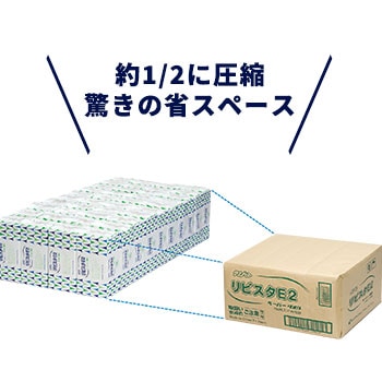 クリンペット 圧縮ペーパータオル リビスタE2 (250枚入) ×40袋セット 紙タオル 衛生的 使い捨てタオル ハンドタオル