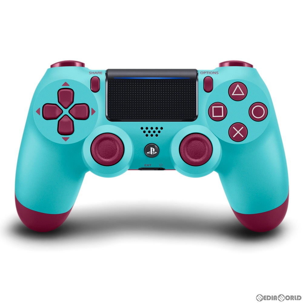 通販 中古即納 Acc Ps4 ゲオ限定 ワイヤレスコントローラー デュアルショック4 Dualshock4 ベリー ブルー Sie Cuh Zct2j23 メディアワールド