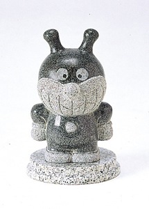 アンパンマン、バイキンマン　置物 TAKAO 御影石 アンパンマン バイキンマン ドキンちゃん 3体