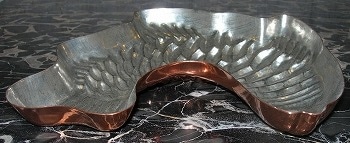 stampo per dolce "pesce" grande in rame -  Ƽ����������  - made in Italy by artisans