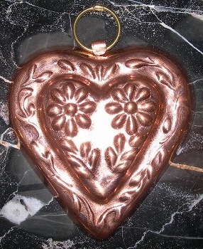 stampo per dolce "cuore" in rame -  Ƽ����������  - made in Italy by artisans