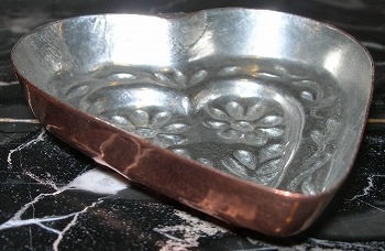 stampo per dolce "cuore" in rame -  Ƽ����������  - made in Italy by artisans