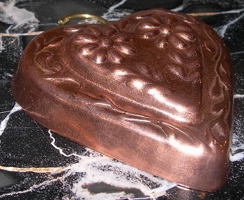 stampo per dolce "cuore" in rame -  Ƽ����������  - made in Italy by artisans