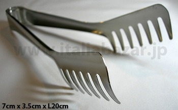 ���ƥ�쥹�����ѥ��ƥ��ȥ�20cm��pinza servispaghetti in stainless steel 20cm