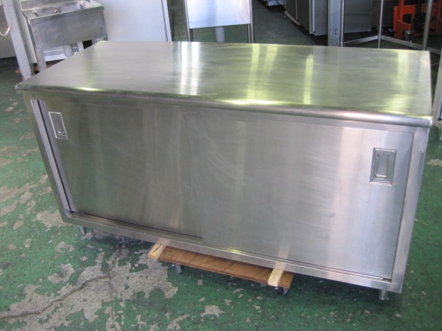 【W1500xD600xH800mm】【業務用】【中古】 調理台 C5869