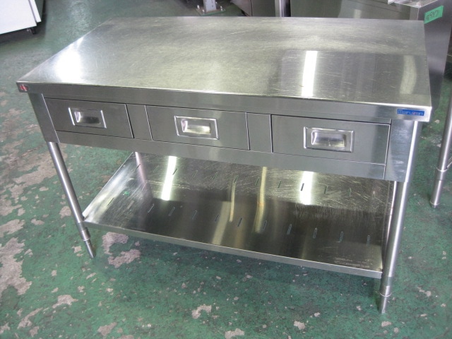 中古】引出し付作業台 C5941 ［W1200xD600xH725mm］ ｜中古厨房機器の