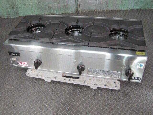 リンナイ】【業務用】【中古】 卓上ガスコンロ RSB-S306N 都市ガス