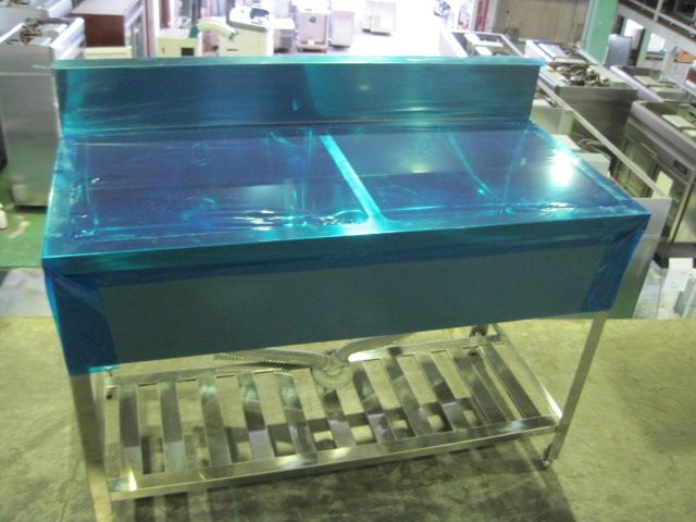 ��W1200xD600xH800mm�ۡڶ�̳�ѡۡ�̤���ѿ����ʡۡ�2�奷�󥯡�C8109���Хå������ɡ�H150xD60mm