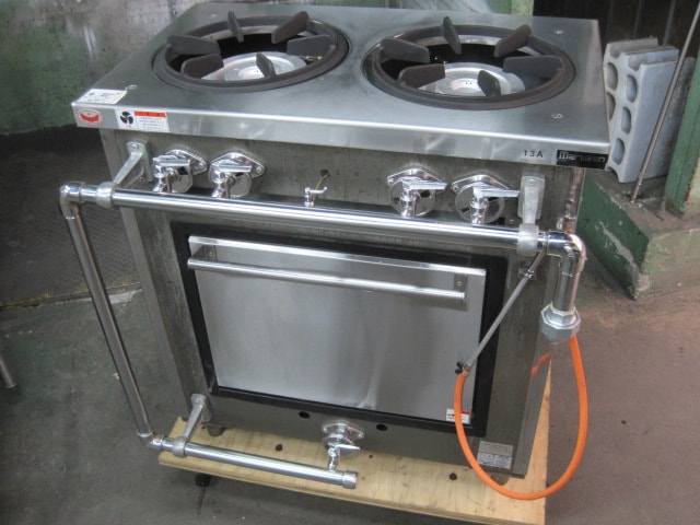 マルゼン】【業務用】【中古】 ガスレンジ MGR-074CS 都市ガス ｜中古