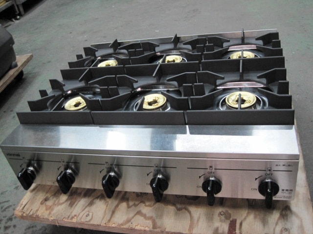 マルゼン】【業務用】【中古】 ガスレンジ MGRX-126E 都市ガス／単相