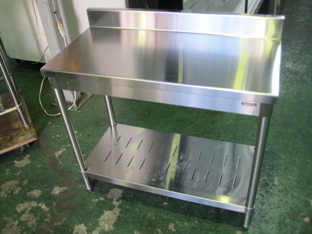 W1000xD630xH800mm】【業務用】【中古】 作業台 C8335 バックガード