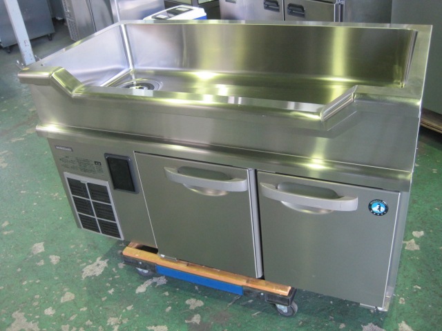 ホシザキ】【業務用】【中古】 舟形シンク付冷蔵コールドテーブル RW
