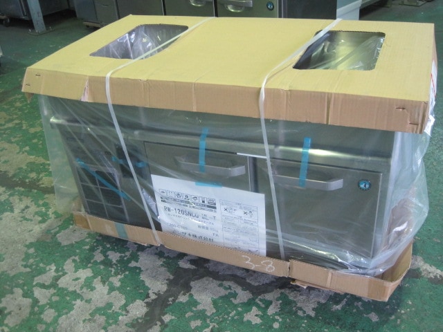 中古】フクシマガリレイ 舟形シンク付冷蔵コールドテーブル TNC-50RM3