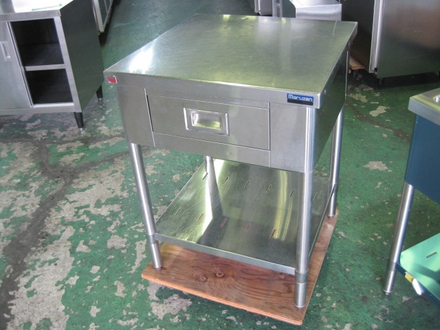 中古】引出し付作業台 C8676 ［W600xD600xH800mm］ ｜中古厨房機器の