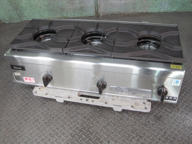 中古業務用ガスコンロ（三重）２台セット 楽天市場】【中古】3口ガスコンロ タニコー TMS-TGD3 幅720×奥行400×高