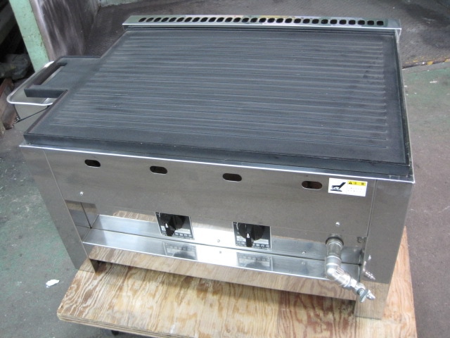 中古　業務用　ガスグリドル　鉄板焼　LPガス　マッチ点火式 ガスグリドル プレス鉄板焼 マッチ点火式 TS-60 都市ガス(12A