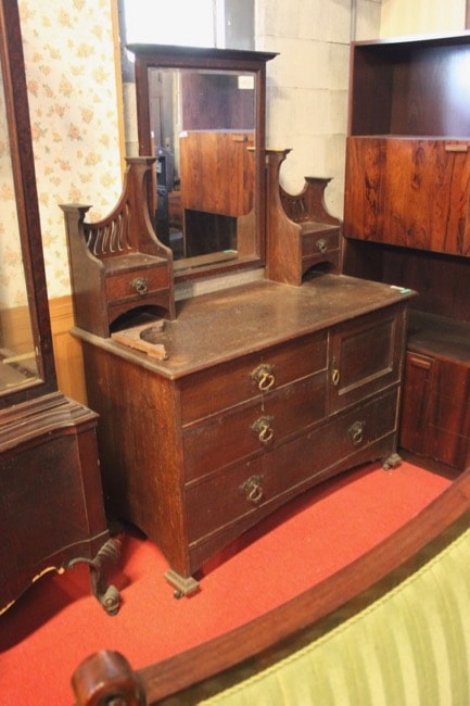 イギリス アンティーク 家具 ドレッサー 鏡台 ミラー チェスト 6787b