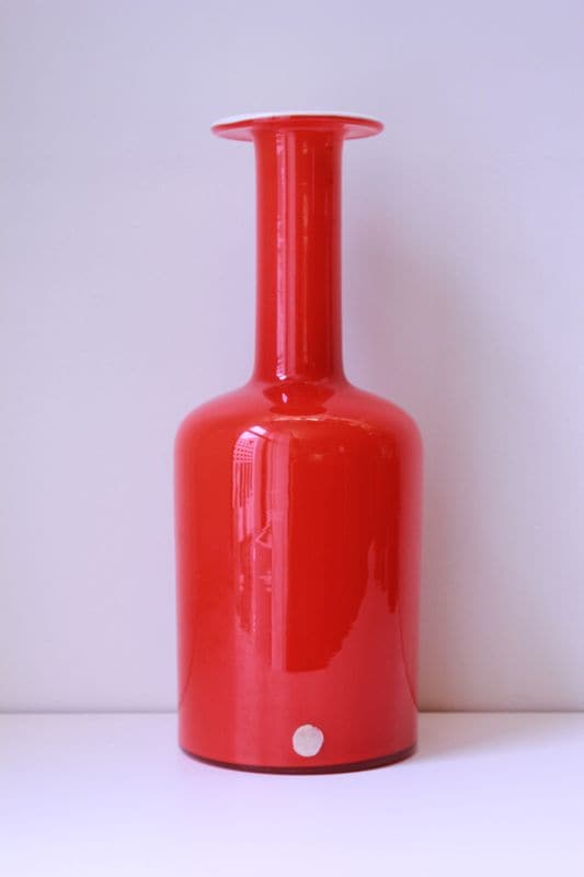 Holmegaard Gul ()Vase꡼Red M