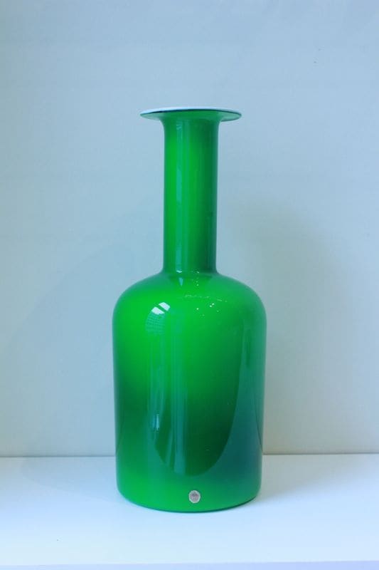 Holmegaard Gul ()Vase꡼GreenL