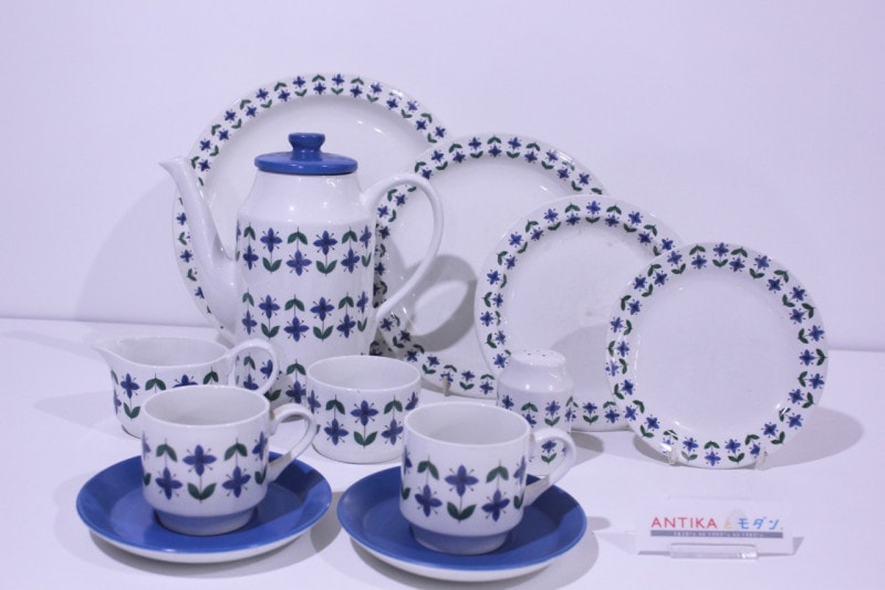 ヴィンテージ 英国 ミッドウィンター カップ&ソーサー6客+コーヒーポットセット ヴィンテージ 英国 ミッドウィンター カップ&ソーサー6客+コーヒー
