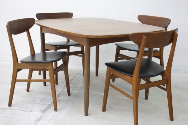 G-PLAN エクステンションテーブル デンマークチェア 5点セット  