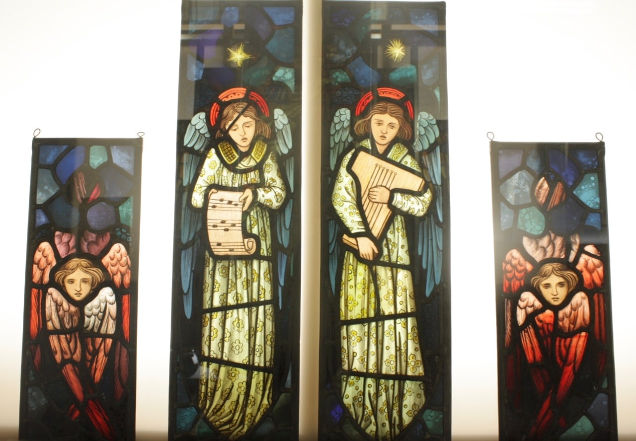 ウィリアム・モリス、天使　エンジェル　ヴィンテージ　ステンドグラス ウィリアム・モリス 天使 音楽隊 | Stained Glass Museum