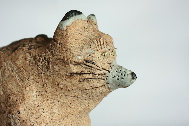 前川幸市 陶動物 キツネ | 大阪店民藝陶器在庫,作家もの陶器 前川幸市