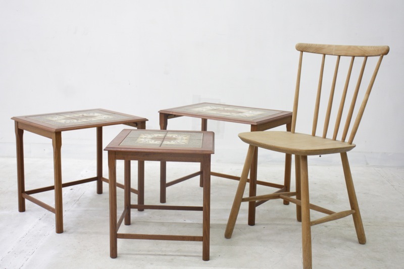 タイルトップネストテーブル | 湯の花ファクトリー,北欧家具 | ANTIKA