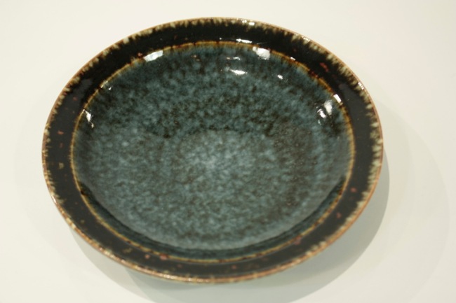 時代物陶器皿。、詳細不明 古道具・明治時代・竹絵八寸皿・石皿 茶道具・古道具・古美術・韓国