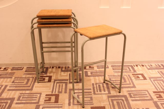 ビンテージ スタッキングスツール 秋田木工 スタッキングチェア