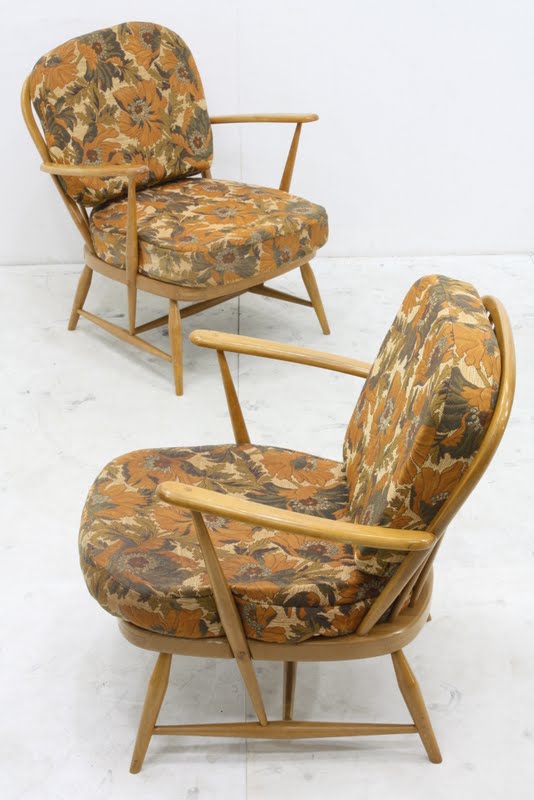 アーコールチェア② レンタル：ERCOL(アーコール) 334イージーチェア ペアセット 13011404