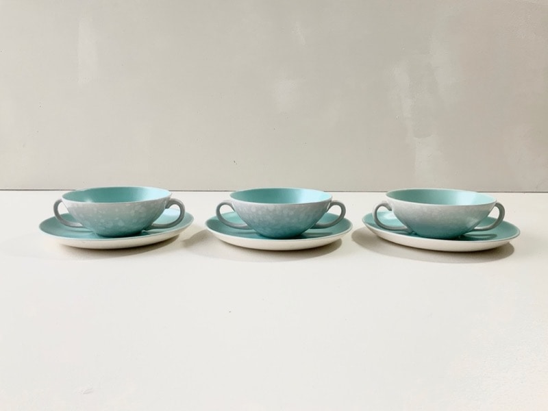 Poole プールポタリー スープソーサー 深皿 3枚セット 英国製 Poole プールポタリー スープソーサー 深皿 3枚セット 英国製