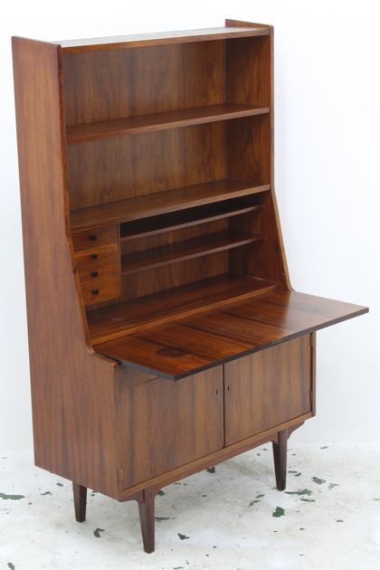 レンタル：北欧 ヴィンテージ ローズウッド ブックシェルフビューロー