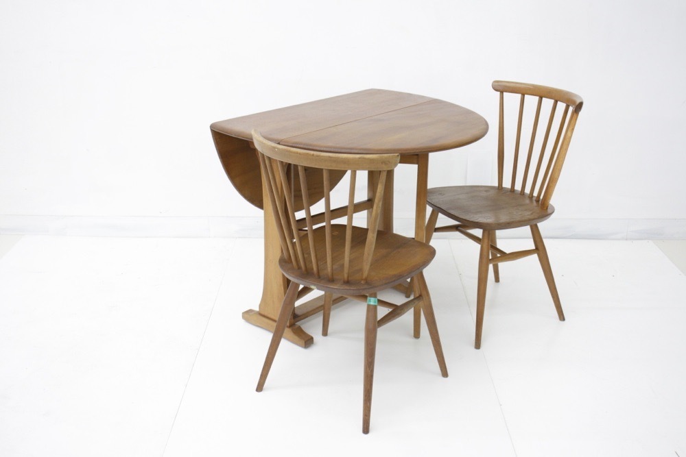 ERCOL（アーコール）Gate leg table（ゲートレッグテーブル）＆チェア