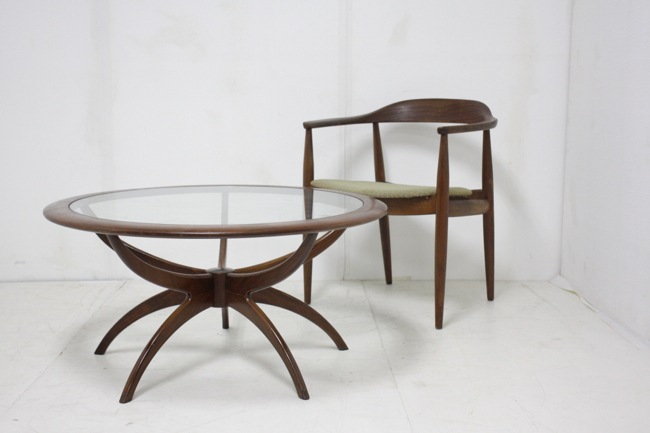 【G-PLAN】　ガラスコーヒーテーブル　オーバル　イギリス家具 G-PLAN】 ガラスコーヒーテーブル オーバル イギリス家具 G-PLAN