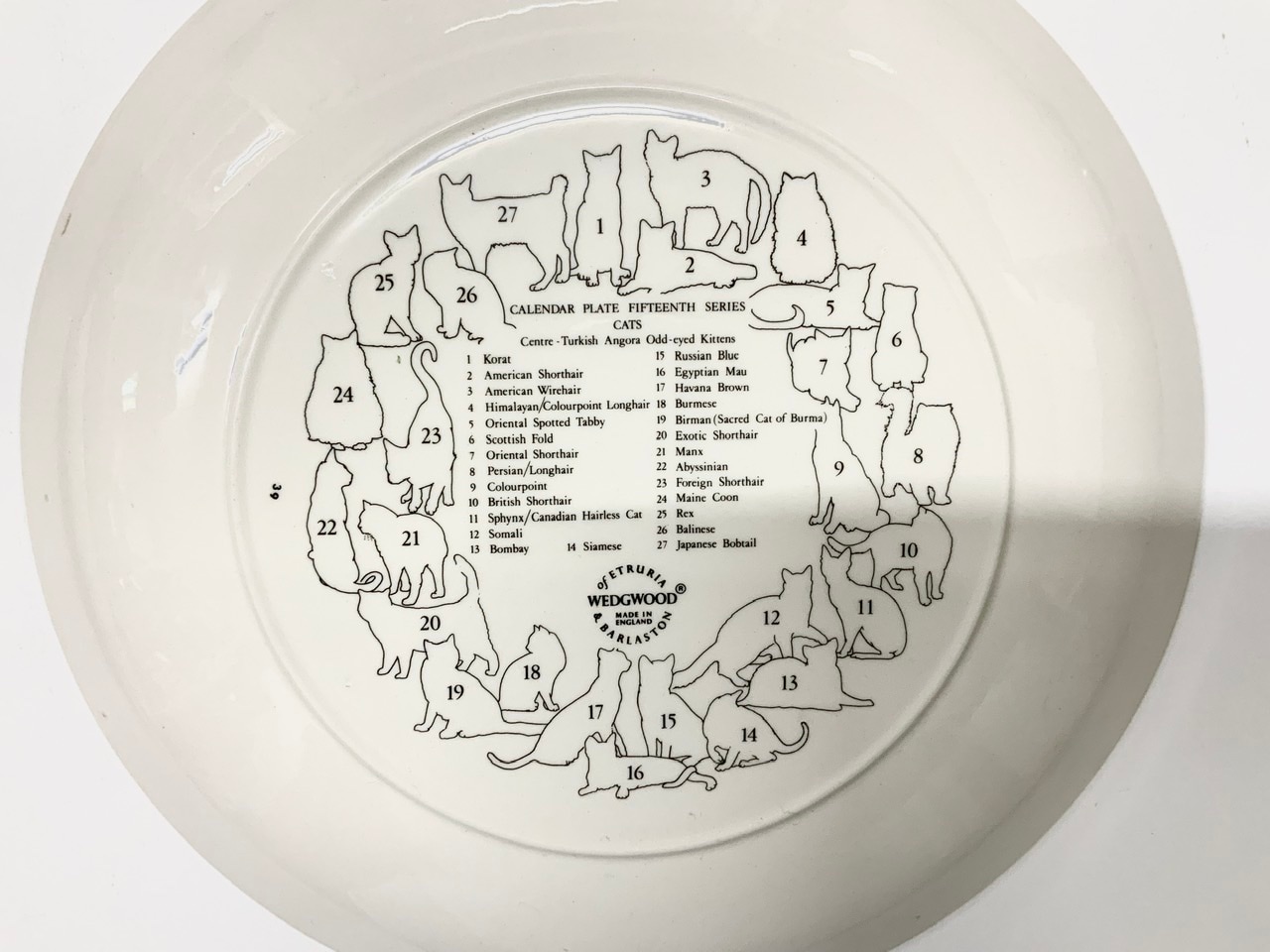 WEDGWOOD（ウェッジウッド） カレンダープレート 1980年代