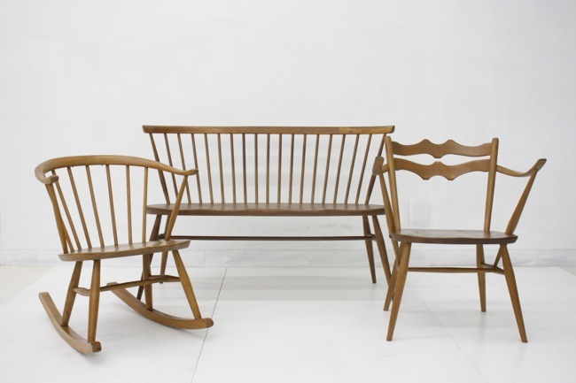 美品　アーコール　ラブシート　モデルルーム展示品 ercol/アーコール】7450ラブシート 英国家具 輸入家具 ベンチ