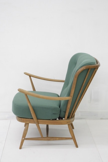 ERCOL(アーコール) NO,477 ダブルベンド ローバックイージーチェア2 緑