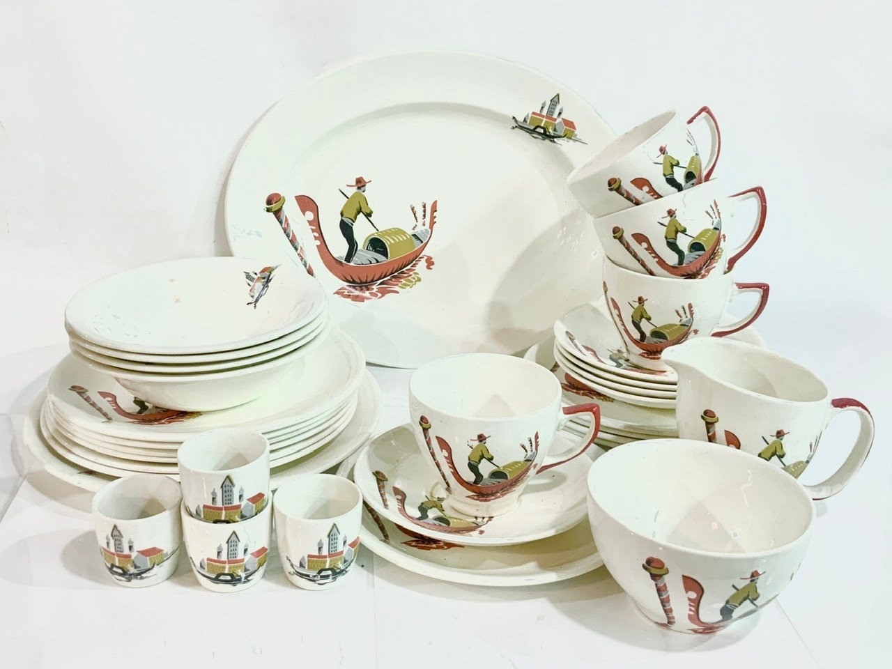 イギリス　アンティーク　FALCON WARE ENGLAND ボウル5個セット イギリス アンティーク FALCON WARE ENGLAND ボウル5個セット