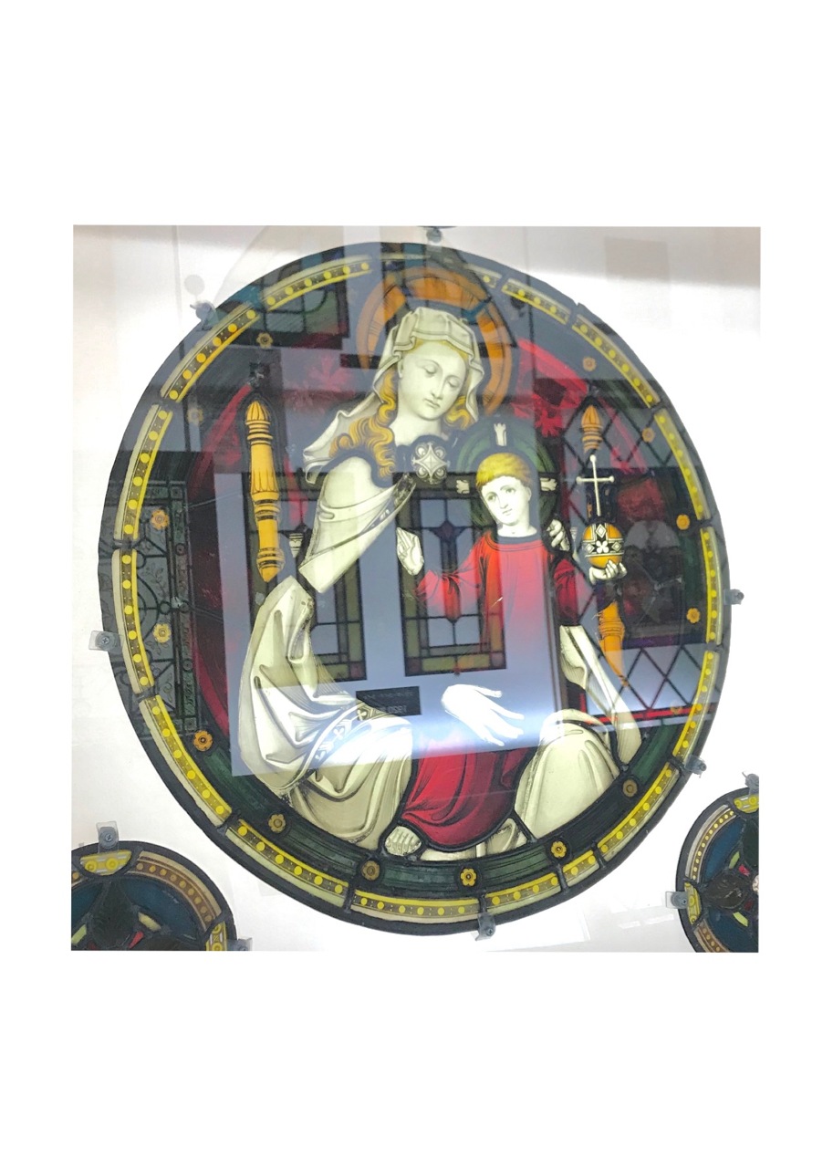 英国アンティーク1900年前後稀少手描きステンドグラス12使徒キリスト