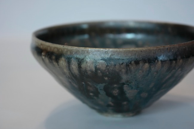 山田 浩之 黒釉 銀彩 天目 飯碗 | 大阪店民藝陶器在庫,作家もの陶器