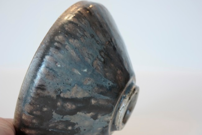 山田 浩之 黒釉 銀彩 天目 飯碗 | 大阪店民藝陶器在庫,作家もの陶器