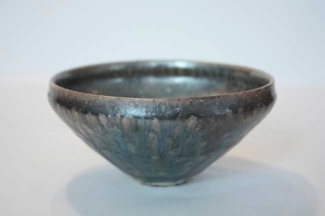 山田 浩之 黒釉 銀彩 天目 飯碗 | 大阪店民藝陶器在庫,作家もの陶器