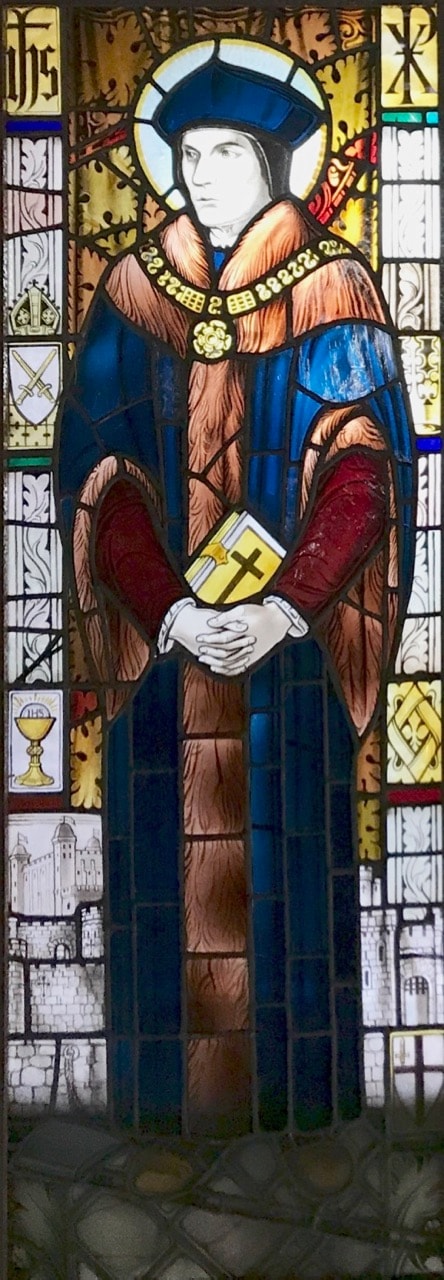 五聖人(2) 聖トマス・モア STM | Stained Glass Museum,ステンドグラス