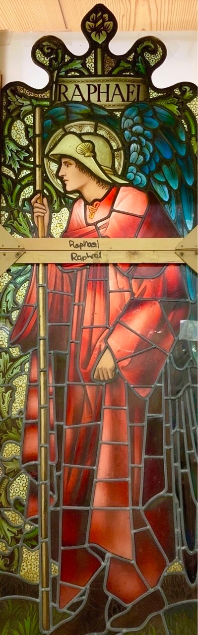 大判ラファエロ ステンドグラス Cherub小天使 グラスマスターズ