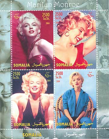 2967 外国切手 ソマリア 2001年魅惑的な女優マリリンモンロー