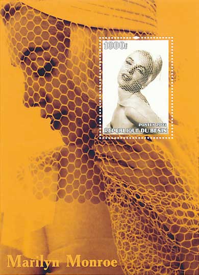 マリリン・モンロー 切手小型シート ベナン発行 | 切手,アフリカ