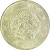 旭日竜大型50銭銀貨 明治3年