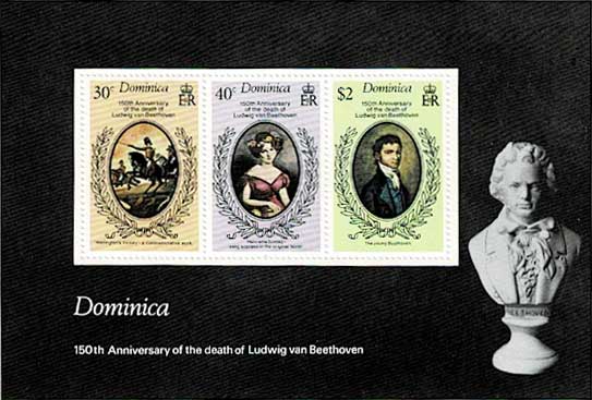 1532 外国切手 ドミニカ 1982 絵画美術切手6種+小型シート1種