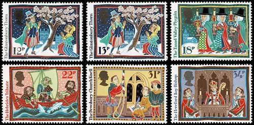 保管品/CH】イギリス 1981年民間伝承4種 外国未使用切手 イギリス 